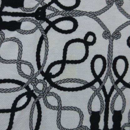 Good Hermes Cordriere Print Short Sleeve Micro T-Shirt Size 38 White Women's