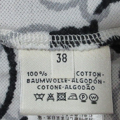 Good Hermes Cordriere Print Short Sleeve Micro T-Shirt Size 38 White Women's