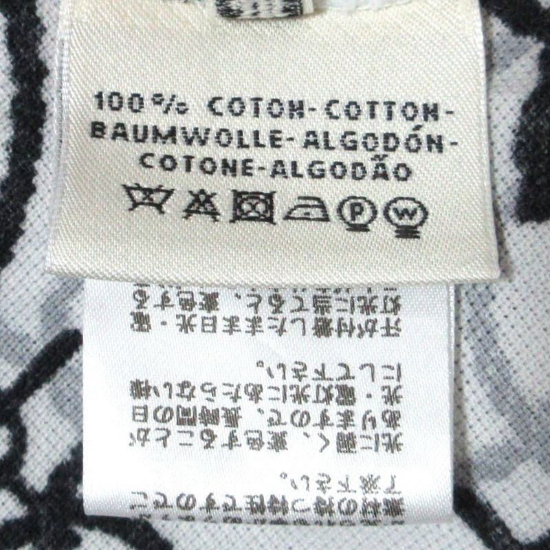 Good Hermes Cordriere Print Short Sleeve Micro T-Shirt Size 38 White Women's