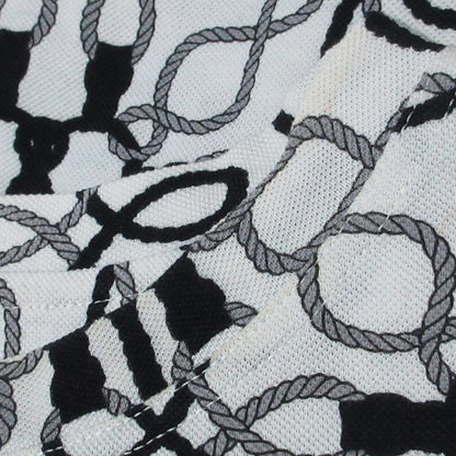 Good Hermes Cordriere Print Short Sleeve Micro T-Shirt Size 38 White Women's