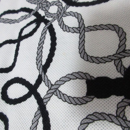 Good Hermes Cordriere Print Short Sleeve Micro T-Shirt Size 38 White Women's