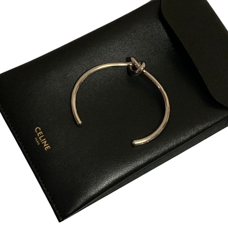 Celine Knot Extra Thin Bracelet Bangle Silver Color Women's Used