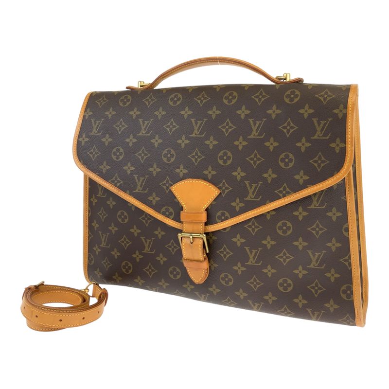 Louis Vuitton Monogram Beverly MM Brown PVC M51120 Business Bag 2way Crossbody