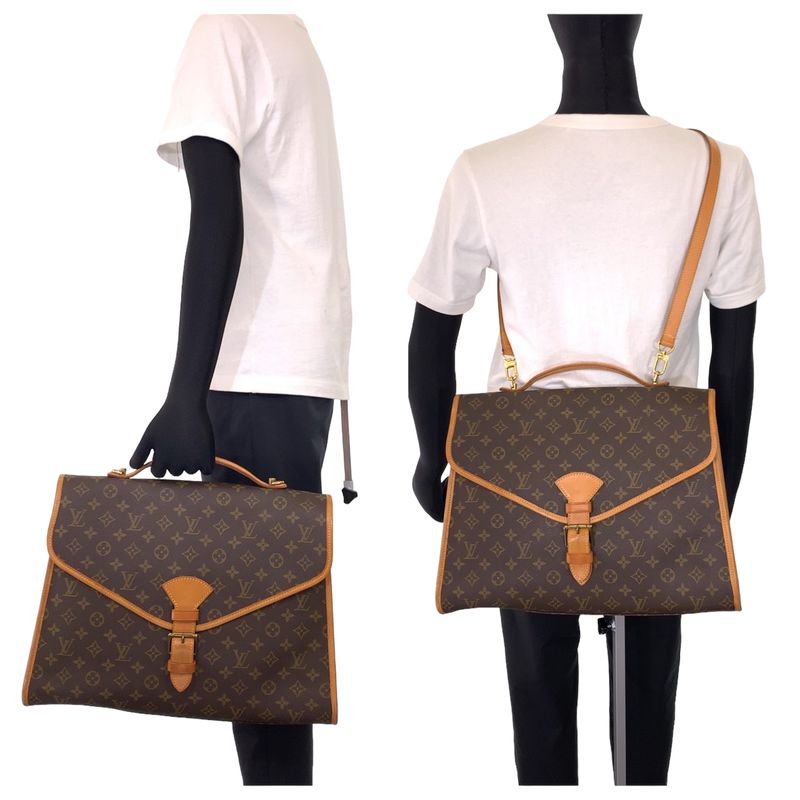 Louis Vuitton Monogram Beverly MM Brown PVC M51120 Business Bag 2way Crossbody