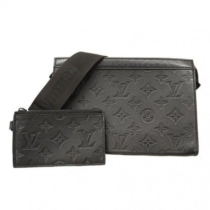 Louis Vuitton Shoulder Bag Monogram Shadow Gaston Wearable Wallet M81115 Black