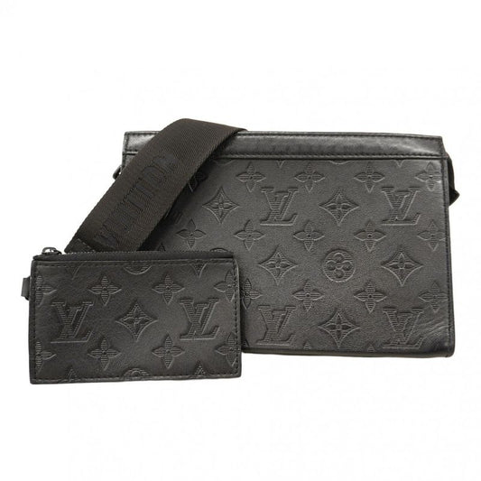 Louis Vuitton Shoulder Bag Monogram Shadow Gaston Wearable Wallet M81115 Black