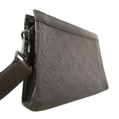 Louis Vuitton Shoulder Bag Monogram Shadow Gaston Wearable Wallet M81115 Black
