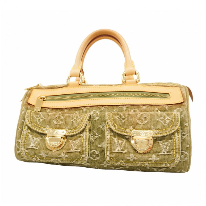 Louis Vuitton Handbag Monogram Denim Neo Speedy M95215 Khaki Women's