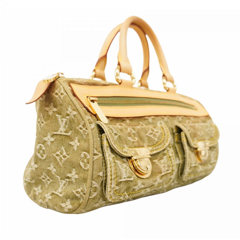 Louis Vuitton Handbag Monogram Denim Neo Speedy M95215 Khaki Women's
