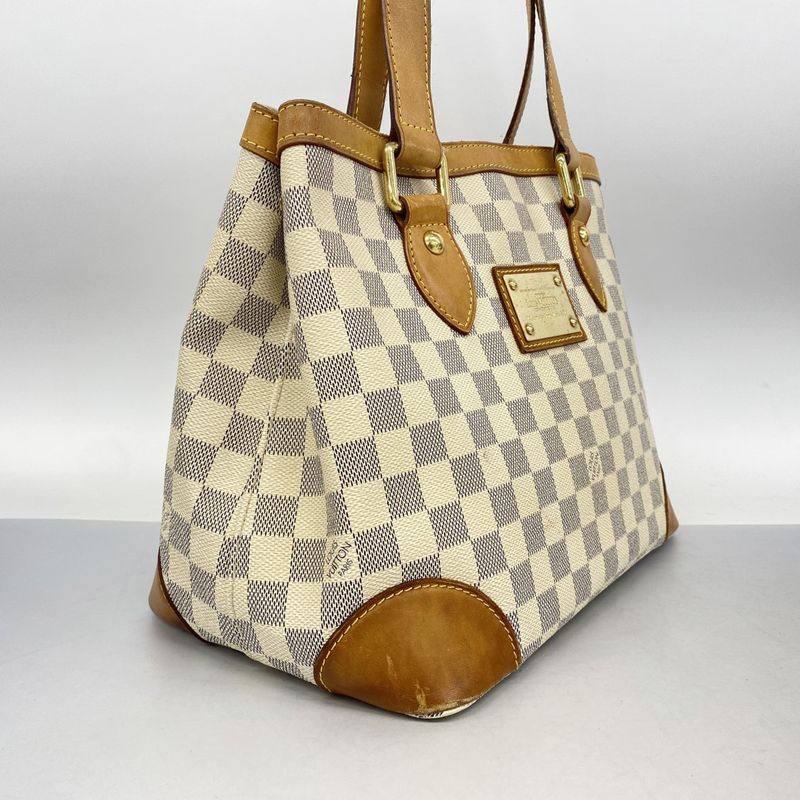 Louis Vuitton Tote Bag Damier Azure Hampstead PM N51207 White Women's