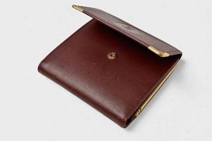 Cartier Folded Wallet Trifold Vintage Cartier Must De Cartier Bordeaux With