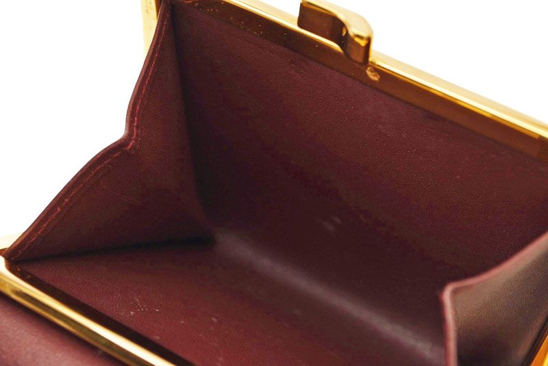 Cartier Folded Wallet Trifold Vintage Cartier Must De Cartier Bordeaux With