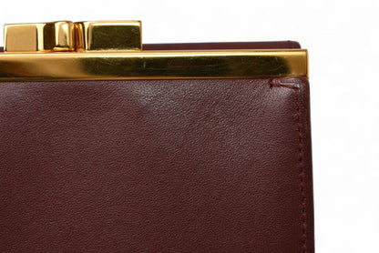 Cartier Folded Wallet Trifold Vintage Cartier Must De Cartier Bordeaux With