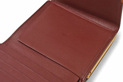 Cartier Folded Wallet Trifold Vintage Cartier Must De Cartier Bordeaux With