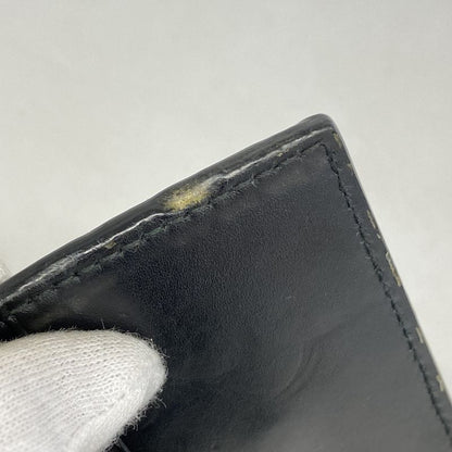 Gucci Key Case Guccissima Sherry Line 408828 Leather Black Silver Hardware Men