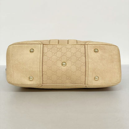 Gucci Handbag Guccissima Horsebit 247286 Leather Beige Chien Pan Gold Hardware