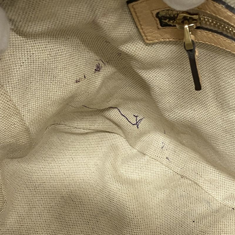 Gucci Handbag Guccissima Horsebit 247286 Leather Beige Chien Pan Gold Hardware