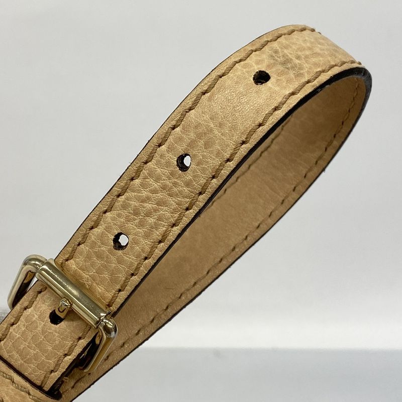 Gucci Handbag Guccissima Horsebit 247286 Leather Beige Chien Pan Gold Hardware