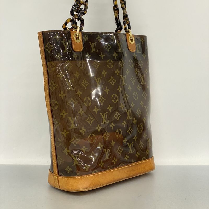 Louis Vuitton Tote Bag Monogram Vinyl Cabas Ambre MM M92501 Brown Ladies