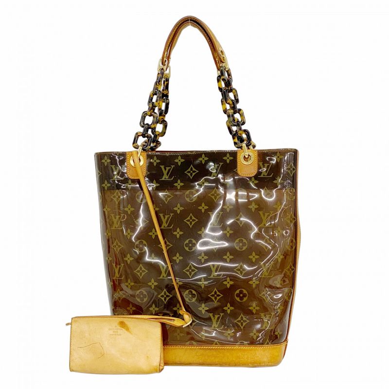 Louis Vuitton Tote Bag Monogram Vinyl Cabas Ambre MM M92501 Brown Ladies