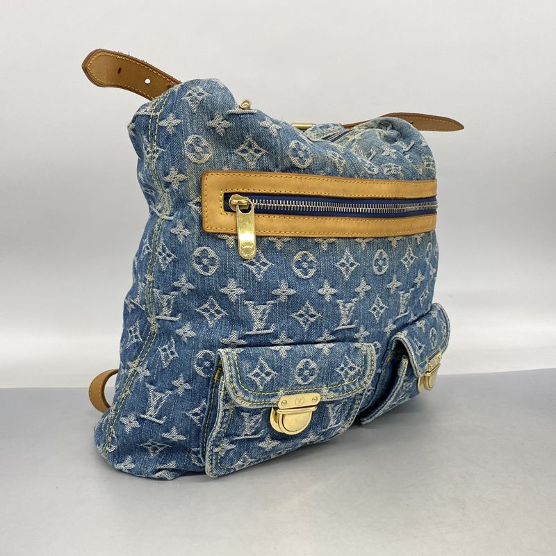 Louis Vuitton Shoulder Bag Monogram Denim Baggy GM M95048 Blue Ladies