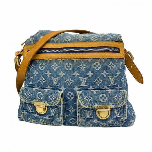 Louis Vuitton Shoulder Bag Monogram Denim Baggy GM M95048 Blue Ladies