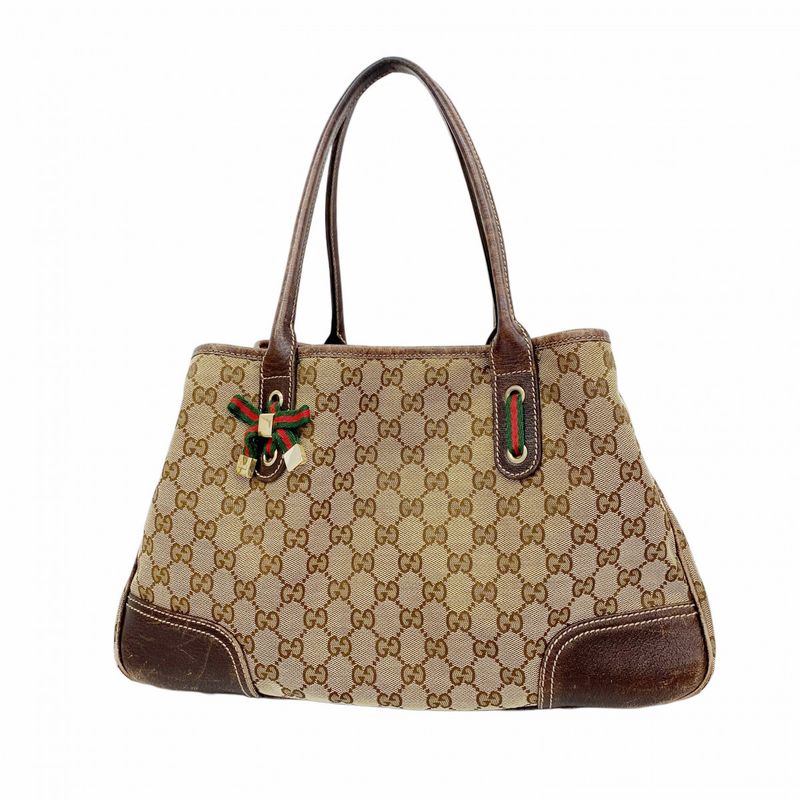 Gucci Tote Bag GG Canvas/sherry Line 163805 Canvas Brown Chien Pan Gold