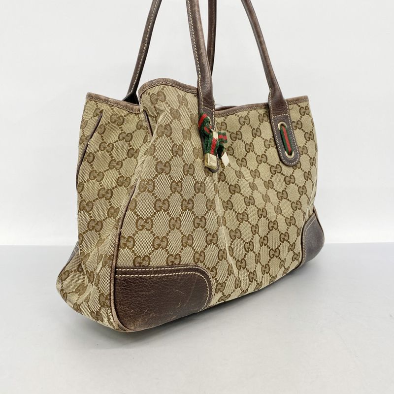 Gucci Tote Bag GG Canvas/sherry Line 163805 Canvas Brown Chien Pan Gold