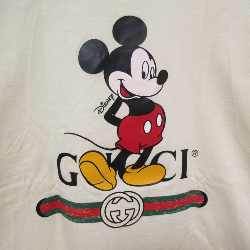 Good Gucci Disney Collaboration Mickey Logo Print Short Sleeve Oversized