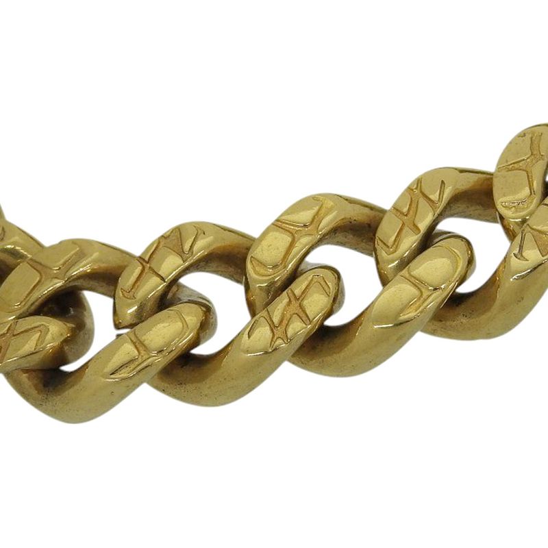 Celine Eddie Period Chain Bracelet GP Gold Color Women's Used