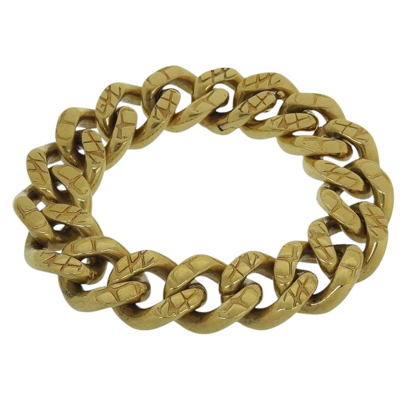 Celine Eddie Period Chain Bracelet GP Gold Color Women's Used