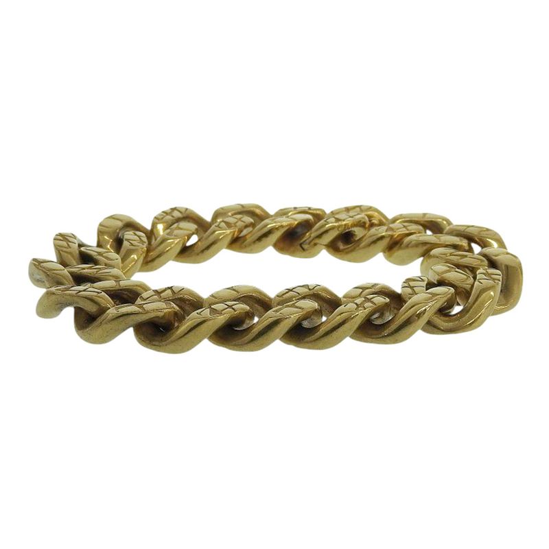 Celine Eddie Period Chain Bracelet GP Gold Color Women's Used