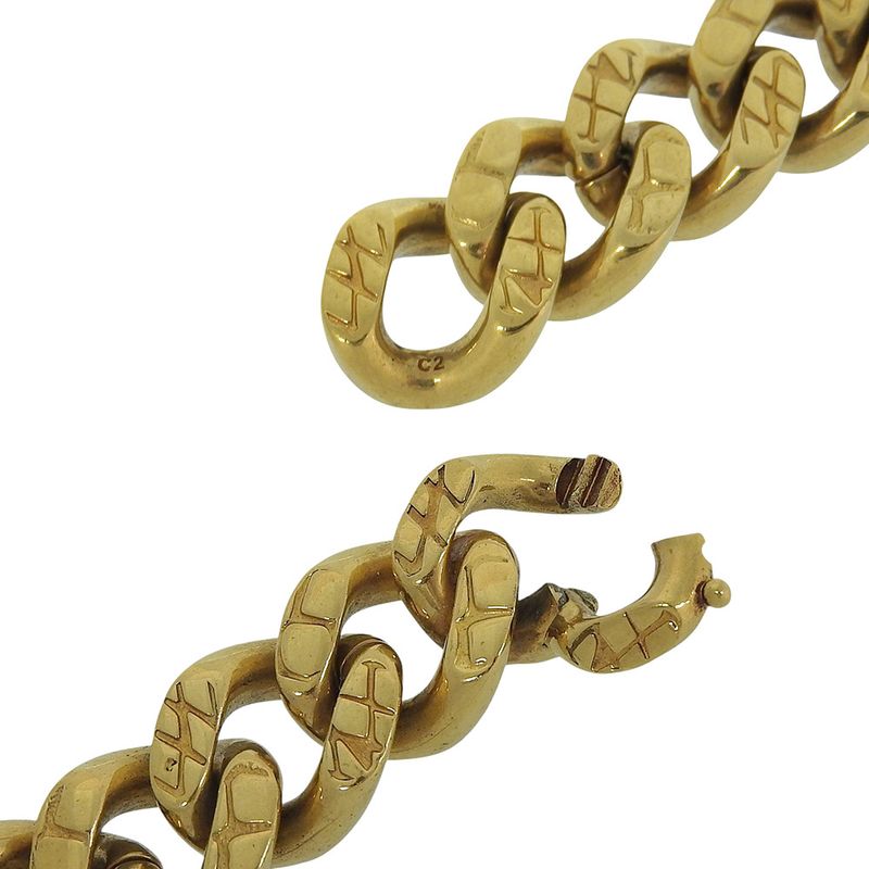 Celine Eddie Period Chain Bracelet GP Gold Color Women's Used