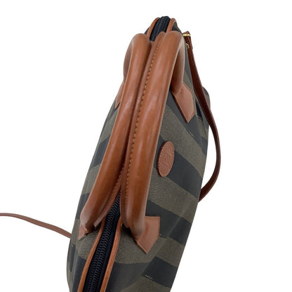 Fendi Women's Handbag PVC Pecan Pattern Brown