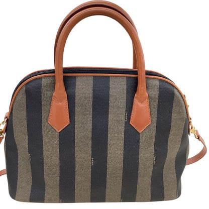 Fendi Women's Handbag PVC Pecan Pattern Brown