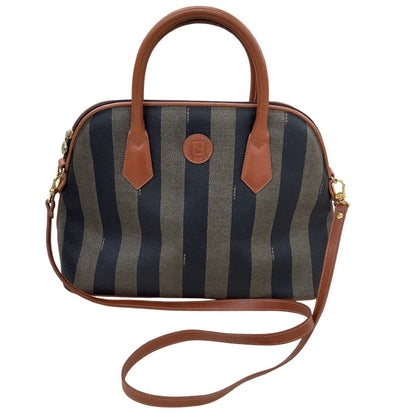 Fendi Women's Handbag PVC Pecan Pattern Brown