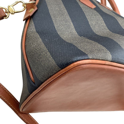 Fendi Women's Handbag PVC Pecan Pattern Brown