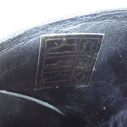 Celine Cross Belt Flat Fur Sandals Size 35 Approx 22.5cm (8.86in) Black Red