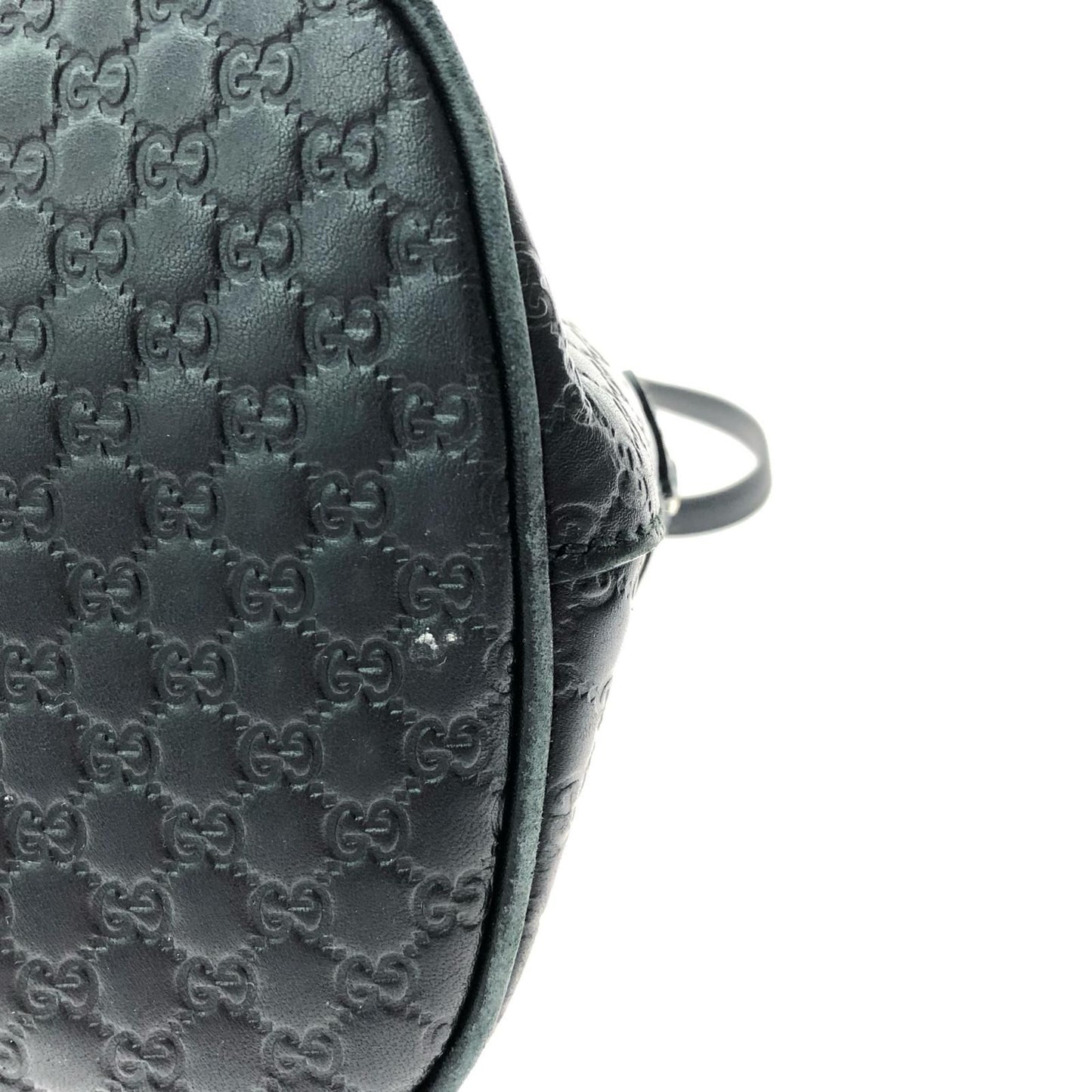 Gucci Women's Handbag Micro Gucci Guccissima Dome Shape 449663 Black