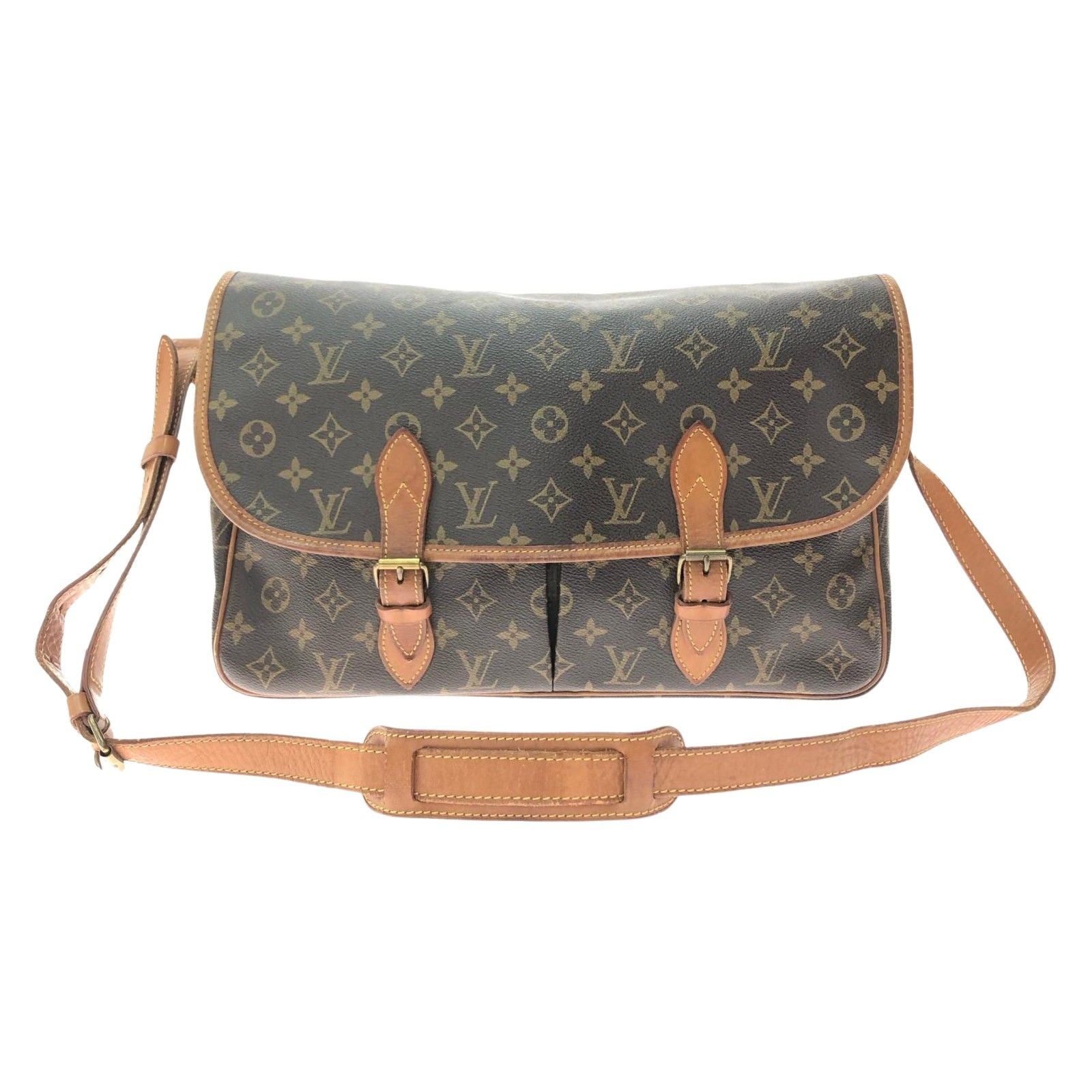 Louis Vuitton Unisex Shoulder Bag Monogram Gibess Ière GM M42246 Brown