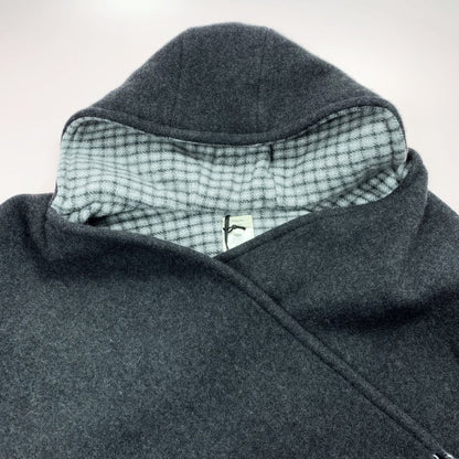 Fendi Hooded Poncho Cape Cloak Fxx707 Gray Ladies