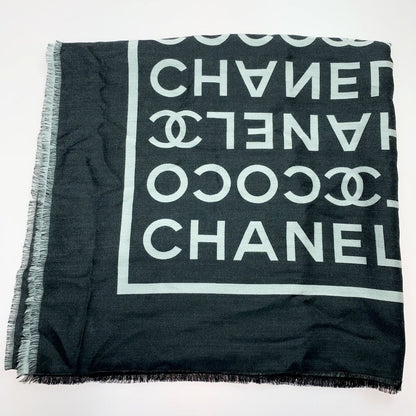 Chanel Coco Large Stole Black X Gray