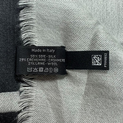 Chanel Coco Large Stole Black X Gray