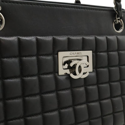 Chanel 2.55 Choco Bar Coco Mark Chain Tote Bag Shoulder Bag Sparkle Leather