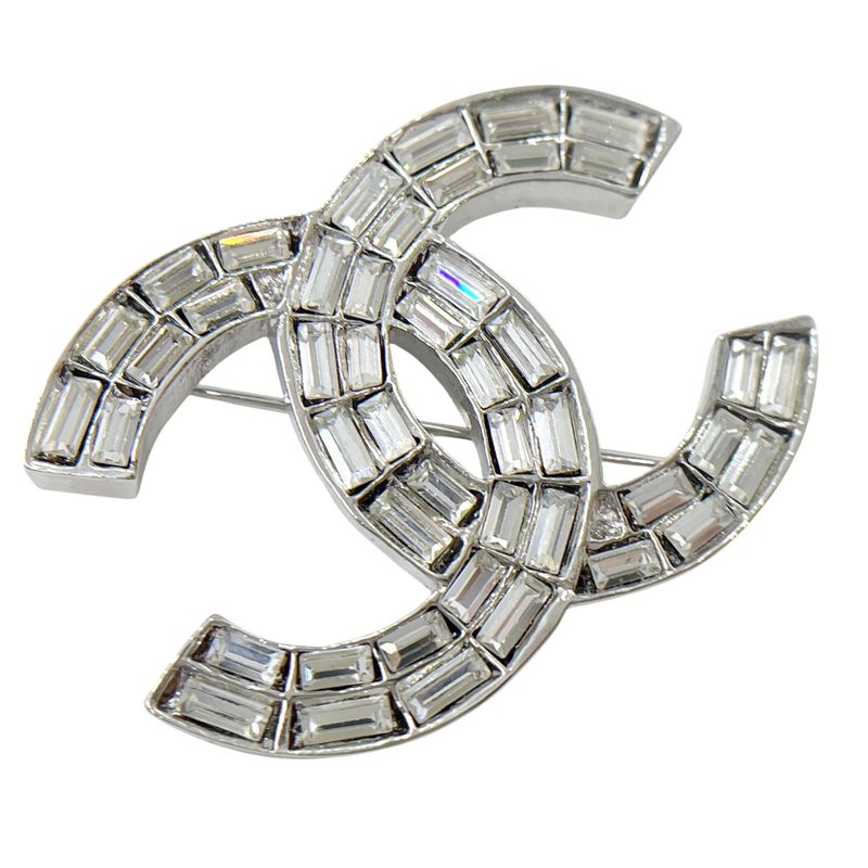 Chanel Brooch 01p Coco Mark Brooch Silver Unisex Instone