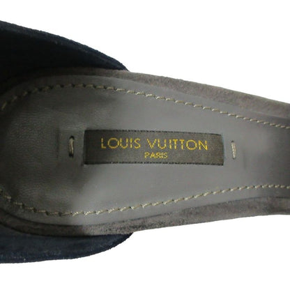 Good Loius Vuitton Louis Vuitton Suede Flower Motif Ankle Strap Sandals 36.5