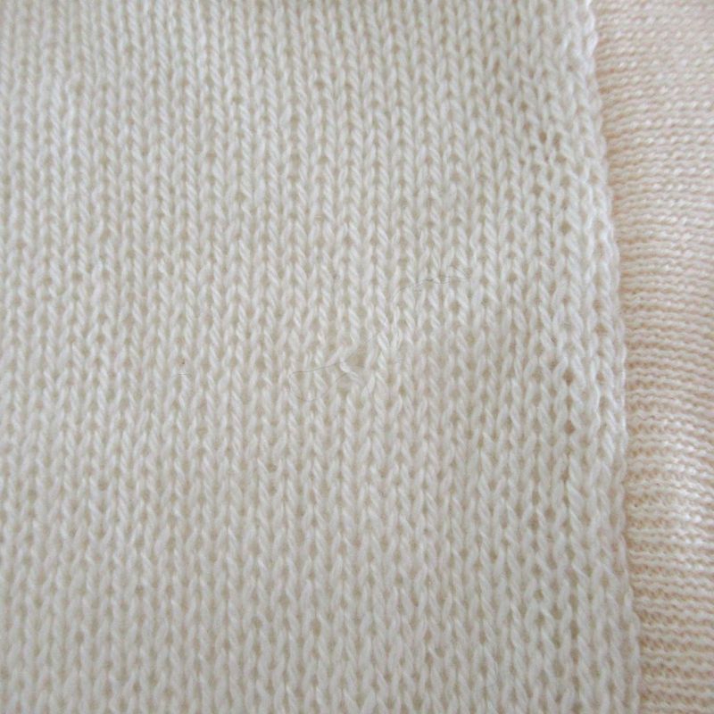 Good Prada Wool Cashmere Blend Ruffle Knit Sweater Size 36 Ivory Women Used