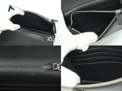 Authentic Saint Laurent Kate Tassel Chain Shoulder Wallet Pochette Leather