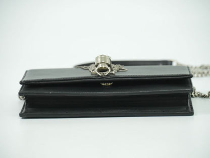 Authentic Saint Laurent Kate Tassel Chain Shoulder Wallet Pochette Leather