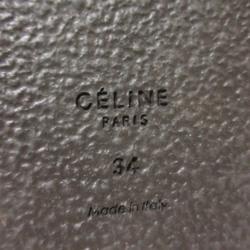 Celine Phoebe Period Platform Fur Sandals 34 Approx 21cm (8.27in) Brown X Black